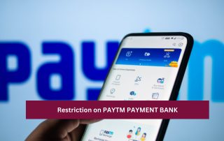Image indicating regulatory constraints or limitations imposed on Paytm Payment Bank, impacting its operations or services.